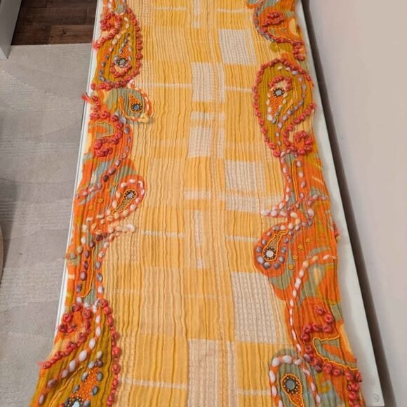 Like New Handmade Cotton Anthropologie scarf - Picture 4 of 5